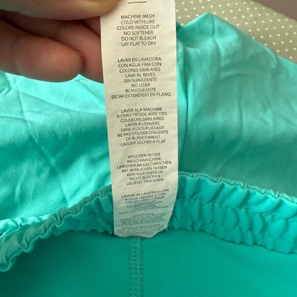 Women's L Fabletics Pamela Running Shorts Teal Performance Athletic - Picture 11 of 12